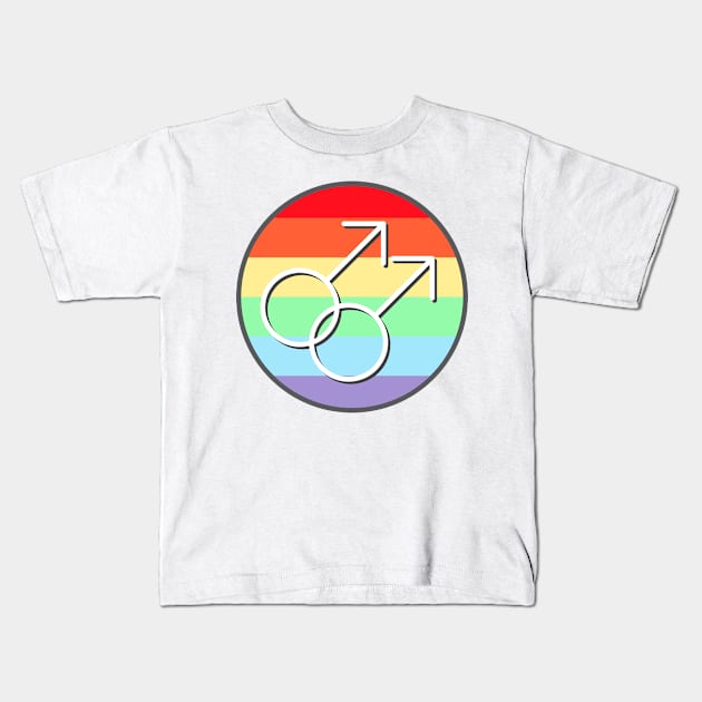 Gay Pride Rainbow Symbols Kids T-Shirt by s.hiro